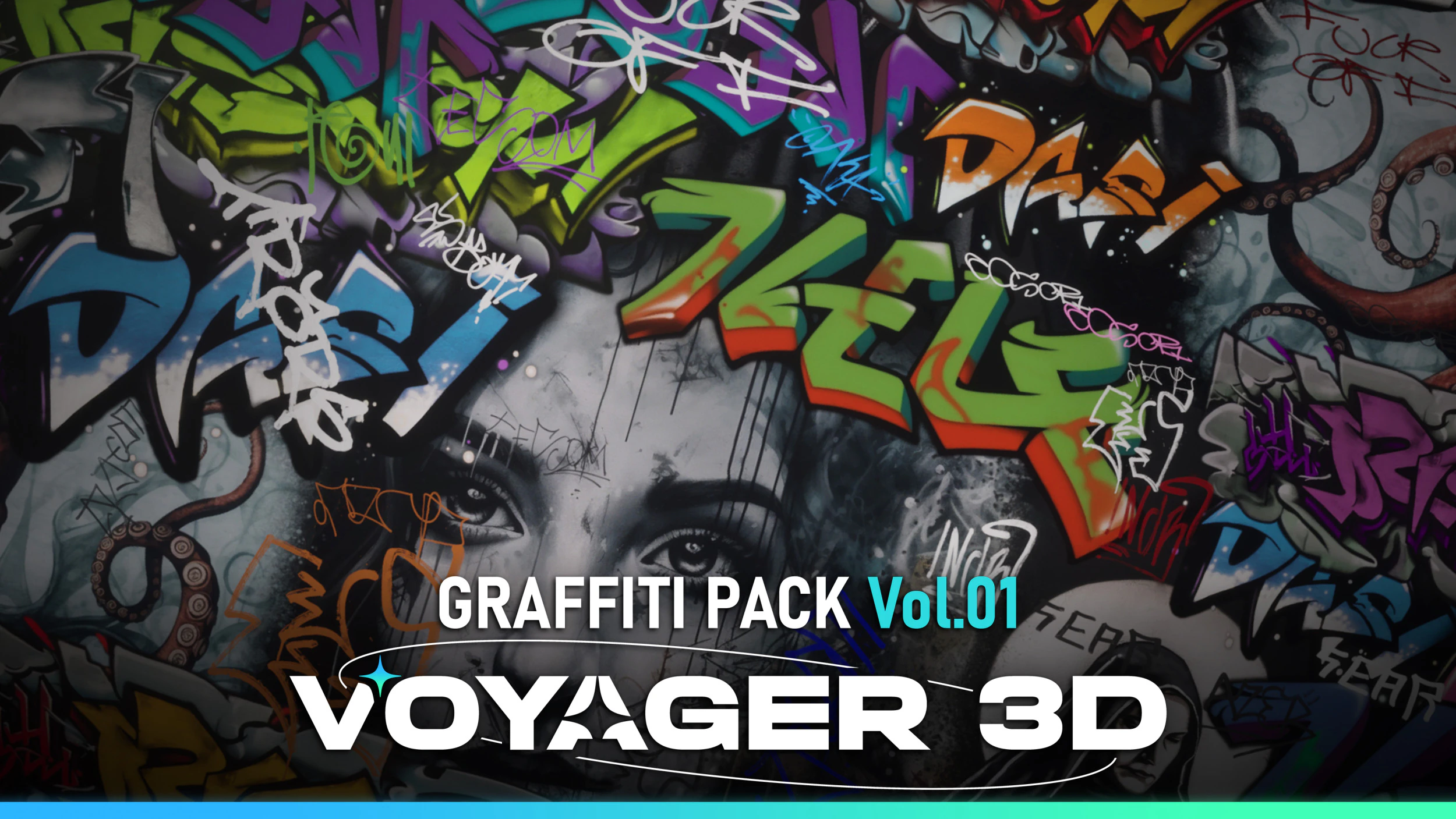 Graffiti Pack Vol 01 CG Textures .c4d .max .obj .3ds .fbx .stl .blend 