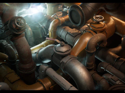Modular Pipes Pack Vol 01 3D Model