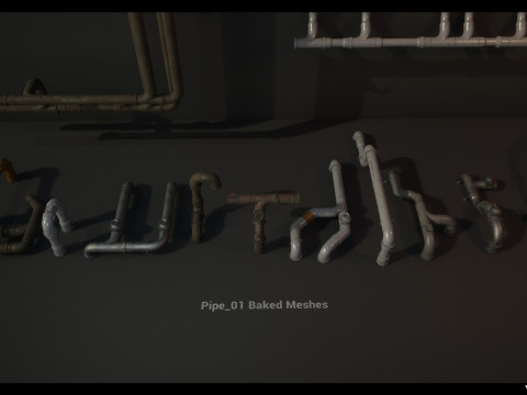 Modular Pipes Pack Vol 01 Modèle 3D