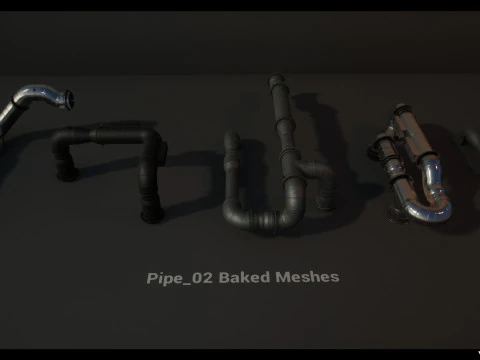 Modular Pipes Pack Vol 01 3D Model