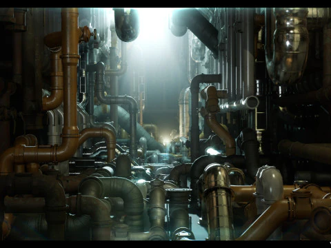 Modular Pipes Pack Vol 01 3D Model