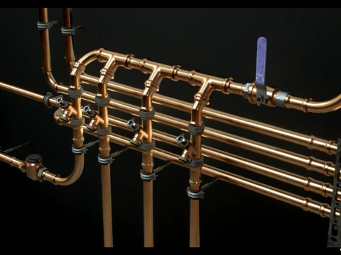 Modular Pipes Pack Vol 02 3D Model