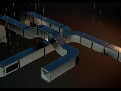 Modular Pipes Pack Vol 02 3D Model