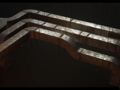Modular Pipes Pack Vol 02 3D Model