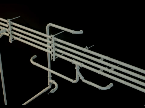 Modular Pipes Pack Vol 02 3D Model