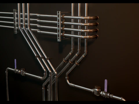 Modular Pipes Pack Vol 02 3D Model