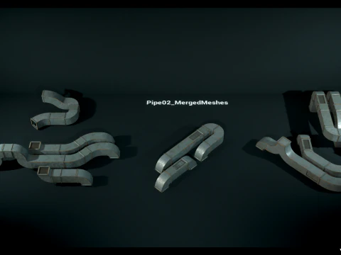 Modular Pipes Pack Vol 02 3D Model