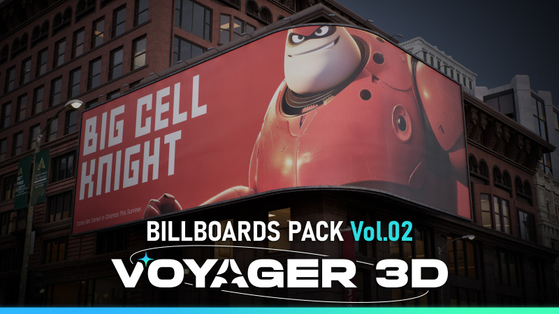Billboards Pack Vol 02 3D Модель .c4d .max .obj .3ds .fbx .stl .blend