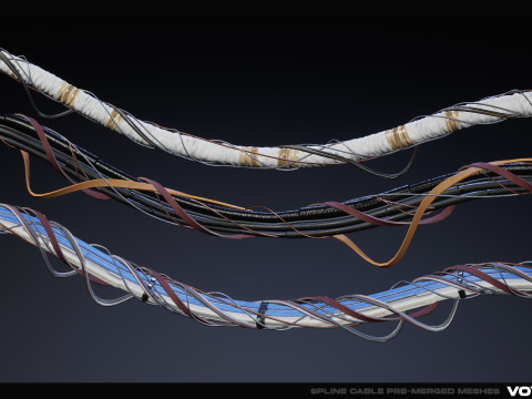 Spline Cable Kit Vol 02 3D Модель