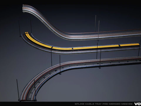 Spline Cable Kit Vol 02 3D Model
