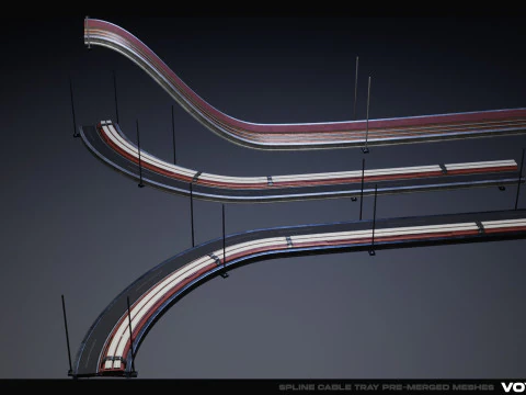 Spline Cable Kit Vol 02 3D Model