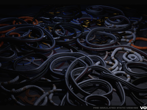 Spline Cable Kit Vol 02 3D Модель