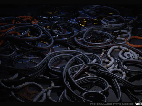 Spline Cable Kit Vol 02 3D Model