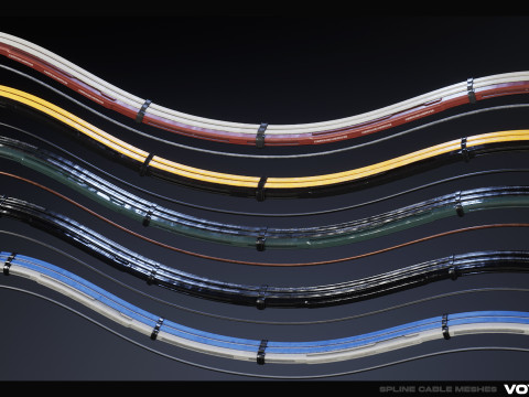 Spline Cable Kit Vol 02 3D Модель