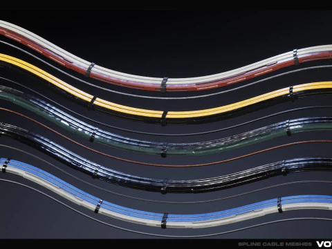 Spline Cable Kit Vol 02 3D Model