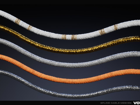 Spline Cable Kit Vol 02 3D Модель