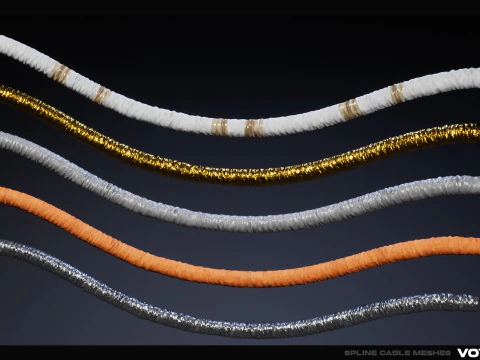 Spline Cable Kit Vol 02 3D Model