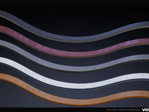Spline Cable Kit Vol 02 3D Model
