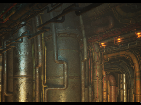 SciFi Pipes Pack Vol01 Model 3D