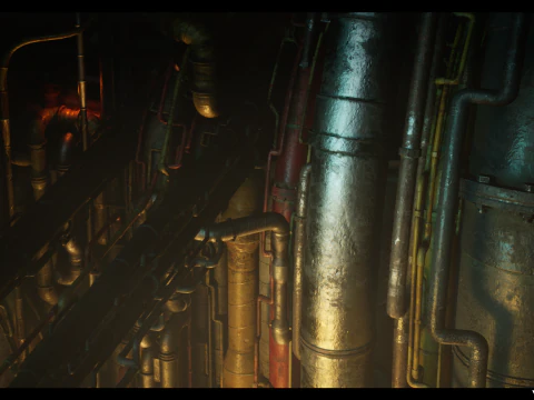 SciFi Pipes Pack Vol01 3D Model