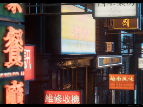 Chinese Shop Signs Vol 01 3D Model