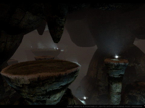 Retro Rocky Cave Modello 3D