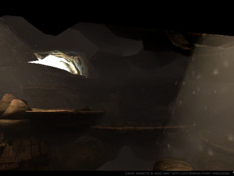 Retro Rocky Cave 3D Model