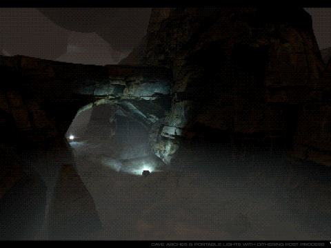 Retro Rocky Cave Modello 3D