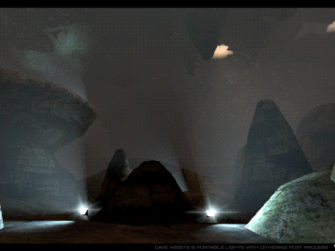 Retro Rocky Cave Modello 3D