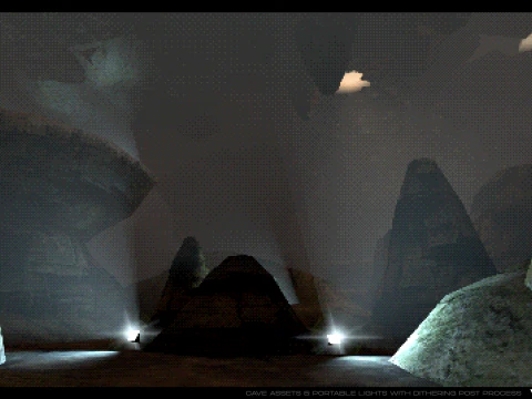 Retro Rocky Cave 3D Model
