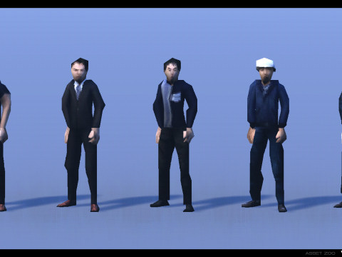 Retro Japanese People Vol 01 3D Model