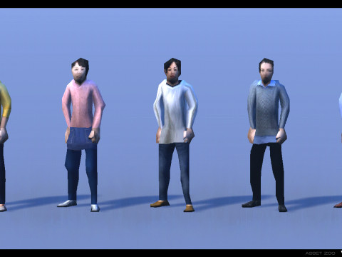 Retro Japanese People Vol 01 3D Model