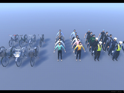 Retro Japanese People Vol 01 3D Model