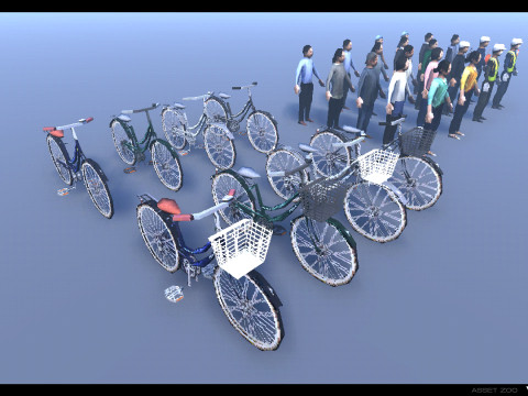 Retro Japanese People Vol 01 3D Model