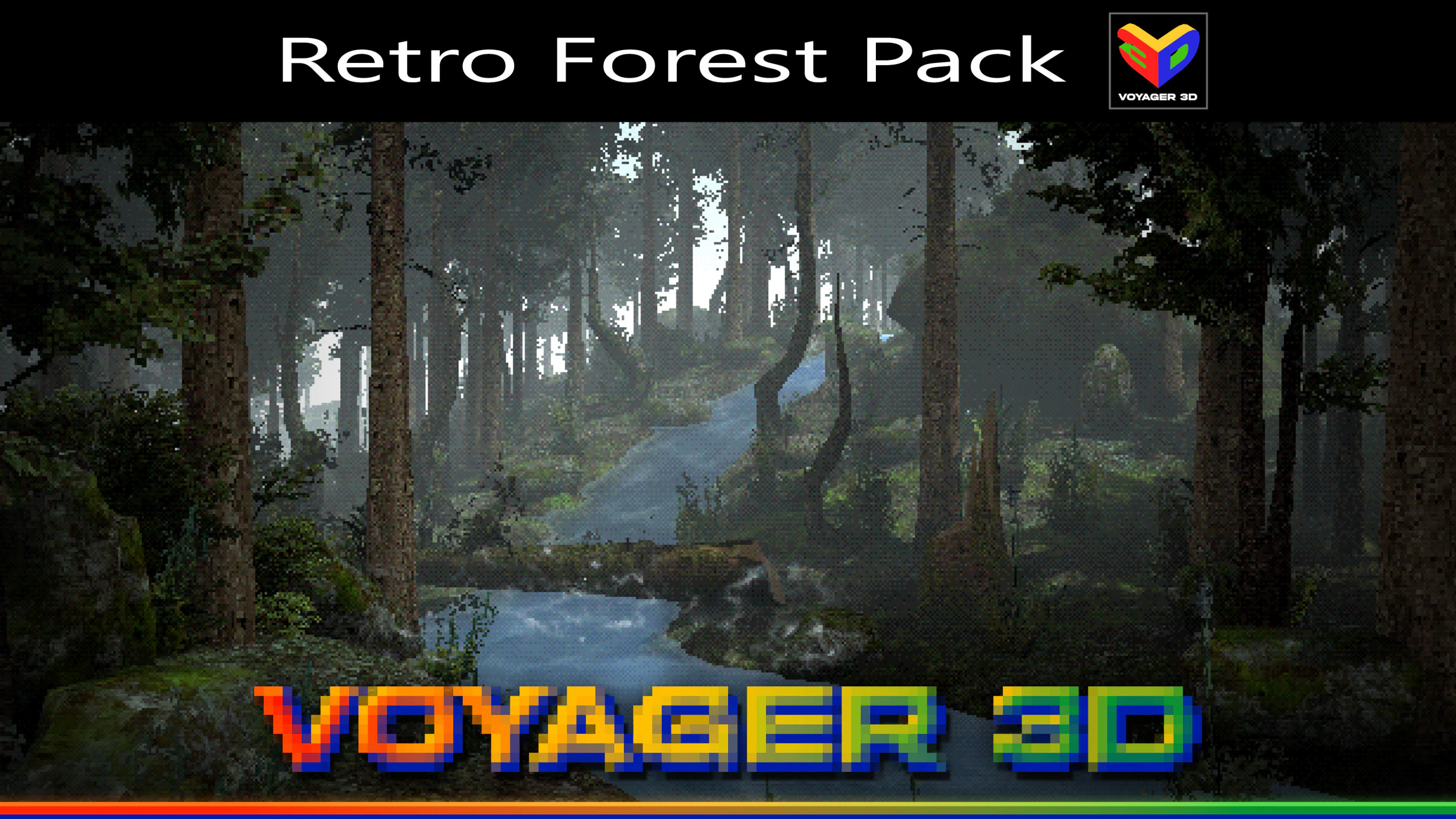 Retro Forest Pack 3D Model .c4d .max .obj .3ds .fbx .stl .blend 