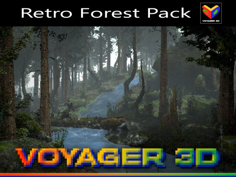 Retro Forest Pack 3D Model