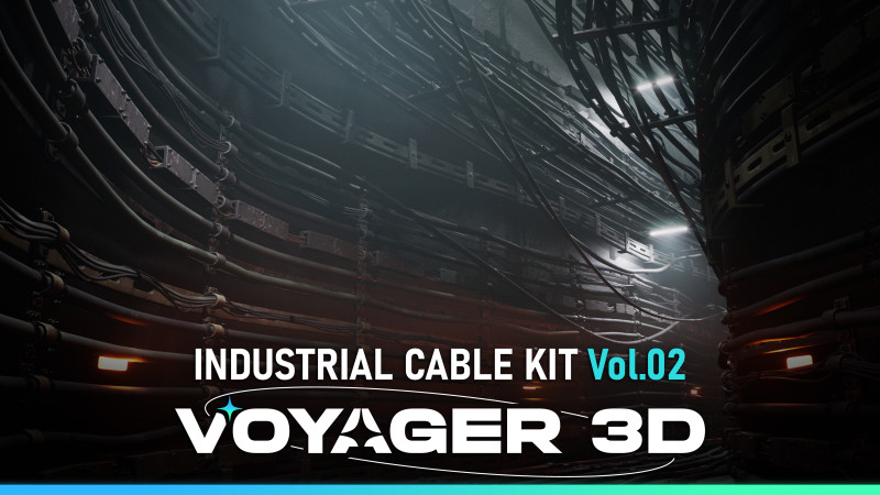 Industrial Cable Kit Vol 02 3D Model .c4d .max .obj .3ds .fbx .stl .blend