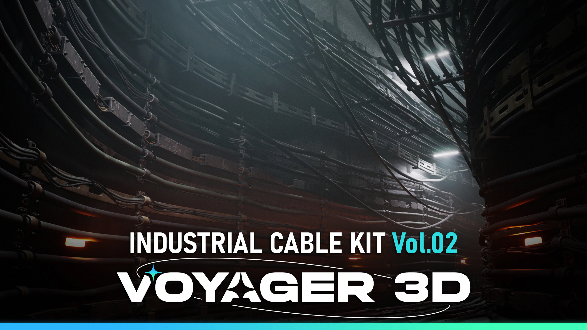 Industrial Cable Kit Vol 02 3D Model .c4d .max .obj .3ds .fbx .stl .blend