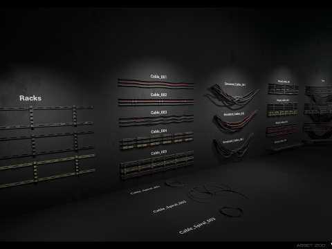 Industrial Cable Kit Vol 02 3D Model