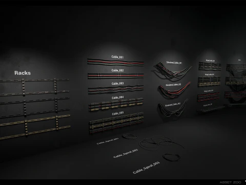 Industrial Cable Kit Vol 02 3D Model