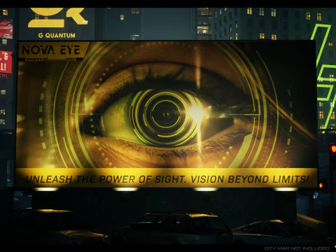 Cyberpunk Billboards Pack Vol 01 3D Model