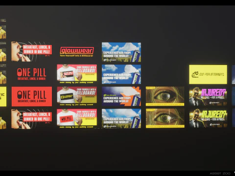 Cyberpunk Billboards Pack Vol 01 3D Model