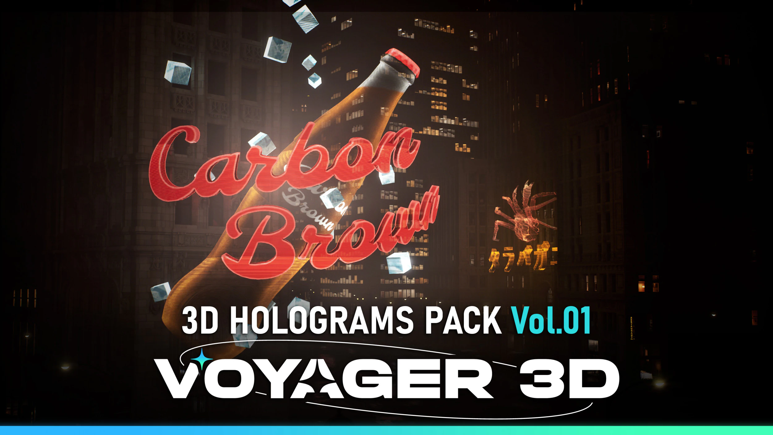3D Holograms Pack Vol 01 3D Model .c4d .max .obj .3ds .fbx .stl .blend 