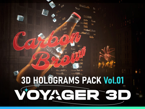 3D Holograms Pack Vol 01 3Dモデル
