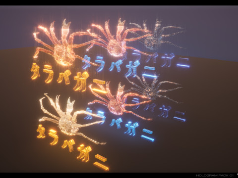 3D Holograms Pack Vol 01 3Dモデル