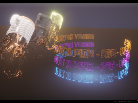 3D Holograms Pack Vol 01 3Dモデル