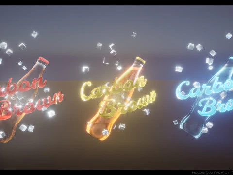 3D Holograms Pack Vol 01 3D Model