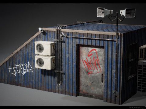 Rooftop Props Pack Vol 01 Modelo 3D