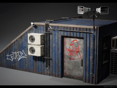 Rooftop Props Pack Vol 01 3D Model