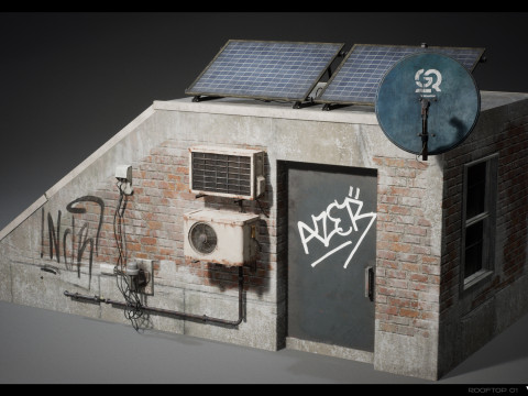 Rooftop Props Pack Vol 01 Modelo 3D
